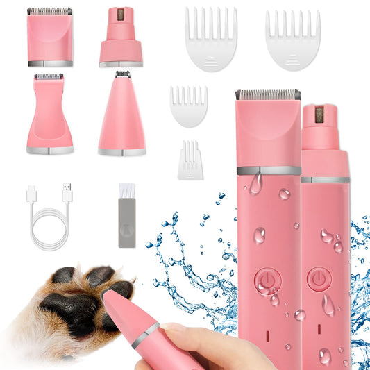Dog Grooming Clippers Kit -Low Noise Pet Clippers